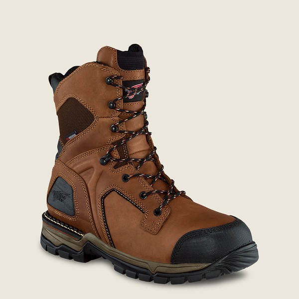 Red Wing Safety Bot Erkek - Flexforce® - 8-Inch Waterproof Toe - Kahverengi/Siyah - 92CQEKMDU